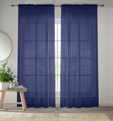 Navy voile clearance panels