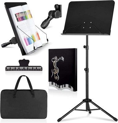 Sheet Music Stand Metal Portable with Carrying Bag, Sheet Music Folder ...