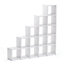 Shelf Depot 15 Cube Shelving Unit Eco-Friendly Steped Bookcase Freestanding Heavy Duty White (H)1830mm (W)1810mm (D)330mm