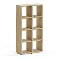Shelf Depot 8 Cube Shelving Unit Eco-Friendly Bookcase Freestanding Heavy Duty Oak, Made in Austria (H)1470mm (W)740mm (D)330mm