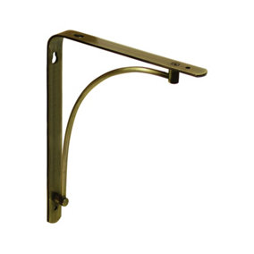 Shelf Depot Brushed Brass Arch Shelf Bracket (H)180mm (D)230mm, Pack of 4