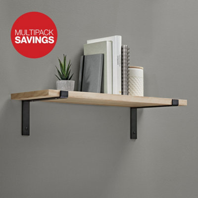 Shelf Depot Driftwood Shelf Boards (L)600mm (D)250mm, Pack of 2