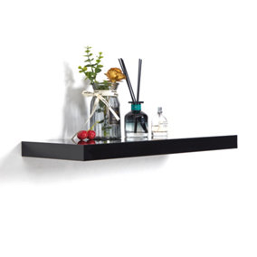 Shelf Depot Gloss Black Floating Shelf (L)600mm (D)235mm