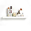 Shelf Depot Gloss White Floating Shelf (L)600mm (D)235mm