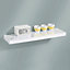 Shelf Depot Gloss White Floating Shelf (L)900mm (D)250mm, Pack of 2