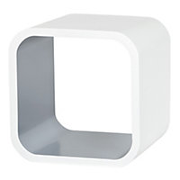 Shelf Depot Grey Floating Wall Cube Shelf (L)225mm (D)225mm