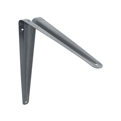 Shelf Depot Grey London Shelf Brackets (H) 125mm (D) 100mm, Pack of 20 DIY at B&Q