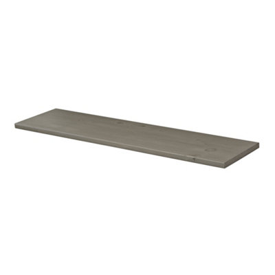 Shelf Depot Grey Pine Solid Wood Shelf Board (L)800mm (D)200mm DIY at B&Q