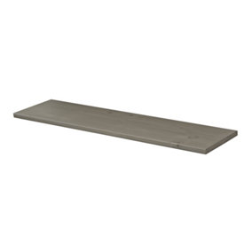 Shelf Depot Grey Pine Solid Wood Shelf Board (L)800mm (D)200mm