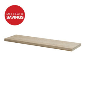 Shelf Depot Oak Shelf Boards Chipboard with Real Wood Veneer Exterior (L)600mm (D)200mm, Pack of 2
