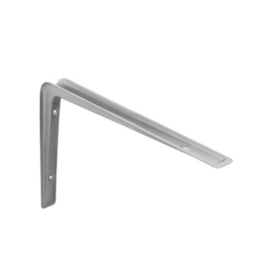 Shelf Depot Silver Cantilever Steel Shelf Brackets (H) 270mm (D) 190mm, Pack of 2