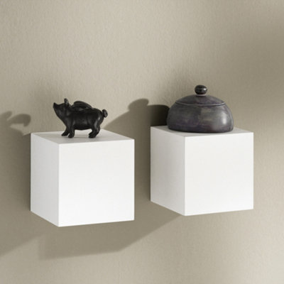 Shelf Depot White Cube Shelf Block (L)150mm (D)150mm DIY at B&Q