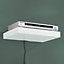 Shelf Depot White Floating Shelf with Cable Cutout (L)445mm (D)300mm