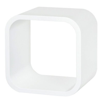 Shelf Depot White Floating Wall Cube Shelf (L)225mm (D)225mm DIY at B&Q