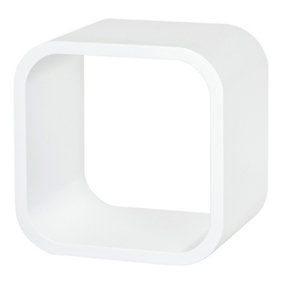 Shelf Depot White Floating Wall Cube Shelf (L)225mm (D)225mm