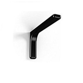 Shelf support bracket with covers - invisible/concealed fixings - L120 black