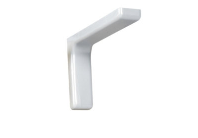 Shelf support bracket with covers - invisible/concealed fixings - L120 grey