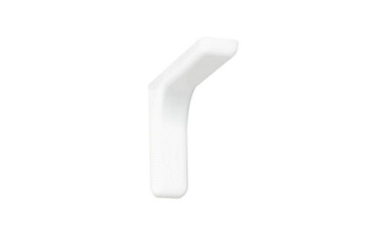 Shelf support bracket with covers - invisible/concealed fixings - L120 White