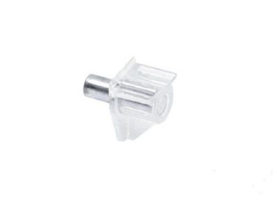 Shelf supports pegs, studs clear with metal pin, triangle - pack of 500