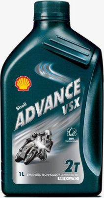 Shell 550027083  Advance Vsx 2 1Ltr Motor Cycle 2 Stroke Engine Oil 3 Pack