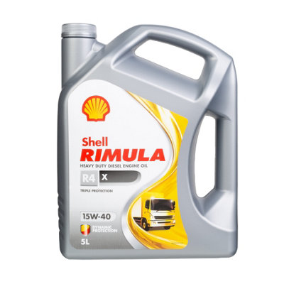 Shell 550044852  Rimula R4 X 15W-40 5Ltr Diesel Engine Heavy Duty Oil 12 Pack