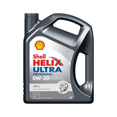 Shell 550046304 Helix Ultra AVL 0W 30 5LTR Professional Passenger Car Motor Oil