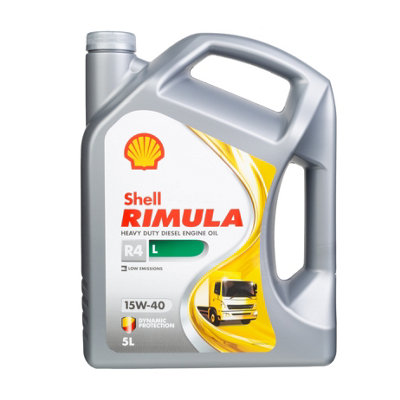 Shell 550047337 Rimula R4 L 15W-40 5LTR Low Emissions Multi Grade Heavy Duty Diesel