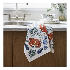 Shellfish Animal Print 100% Cotton Tea Towel