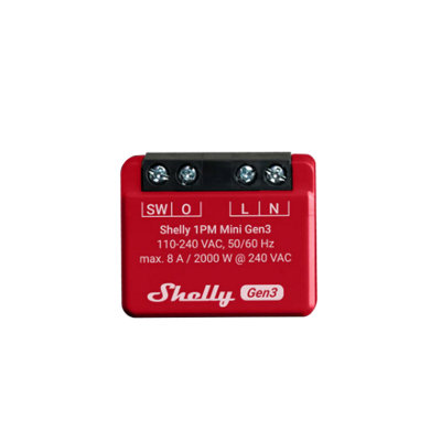 Shelly 1PM Mini WiFi Smart Switch with Power Metering