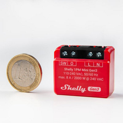 Shelly 1PM Mini WiFi Smart Switch with Power Metering