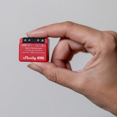 Shelly 1PM Mini WiFi Smart Switch with Power Metering