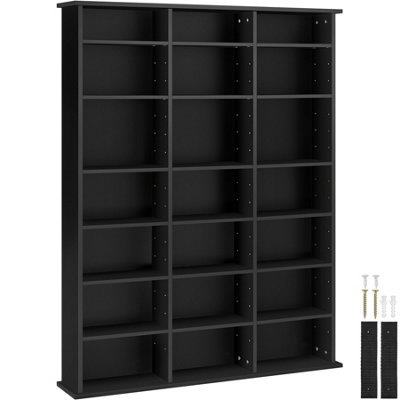 Shelves Stevie - 21 compartments, height-adjustable, removable shelves  - black