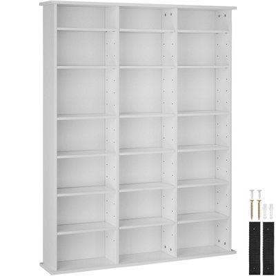 Shelves Stevie - 21 compartments, height-adjustable, removable shelves  - white matt