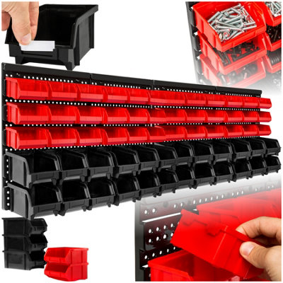 Shelving Storage Boxes Small Parts Rack 12 Large 18 Medium Compartments ...
