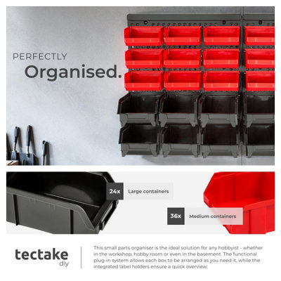 Shelving Storage Boxes Small Parts Rack 12 Large 18 Medium Compartments ...