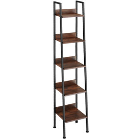 Shelving Unit Chatham - free-standing, with up to 5 tiers - Industrial wood dark, rustic