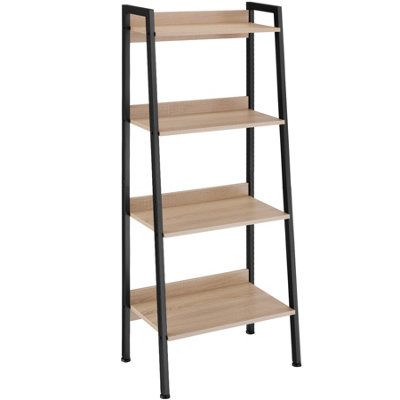 Shelving Unit Chatham - industrial style, free-standing, with up to 5 tiers - industrial wood light, oak Sonoma