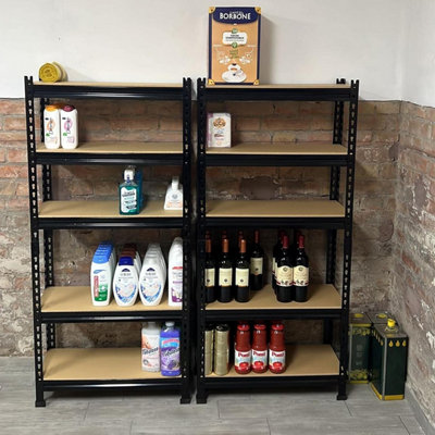 Shelving Unit Metal Shed Storage Shelves Boltless Heavy Duty 5 Tier ...