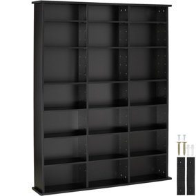 Shelving Unit Stevie - 21 compartments, height-adjustable, removable shelves - black