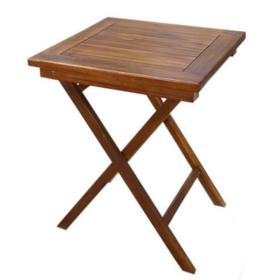 Sherford Folding Teak Hardwood Square Garden Table