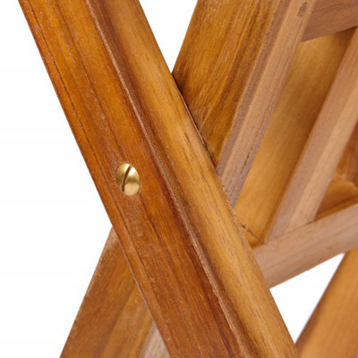 Sherford Teak Hardwood Round Folding Bar Table - 6