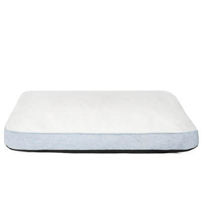 Sherpa Pet Beds Dog Cat Cushion Fleece Warm Washable Linen Bed, Blue - Large Price Comparisons | Compare The Build