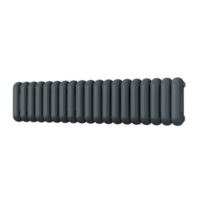 Sherwood Anthracite Round Top Column Radiator H300mm x W1340mm 2 Column