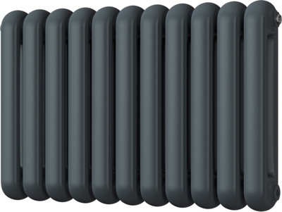Sherwood - Anthracite Round Top Column Radiator H500mm x W785mm 2 Column