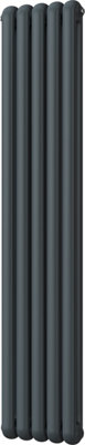 Sherwood - Anthracite Vertical Round Top Column Radiator H1800mm x W368mm 2 Column