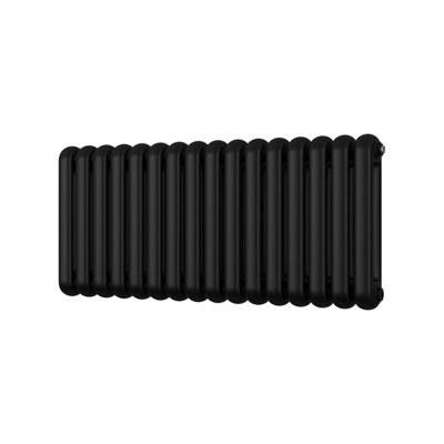 Sherwood Black Round Top Column Radiator H500mm x W1132mm 2 Column
