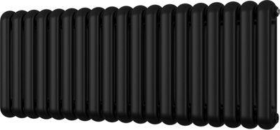 Sherwood - Black Round Top Column Radiator H500mm x W1340mm 2 Column