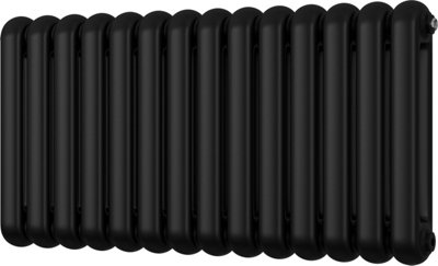 Sherwood - Black Round Top Column Radiator H500mm x W993mm 2 Column