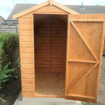 Shetland Single Door Tongue and Groove Garden Shed Workshop Approx 6 x 4 Feet - 4