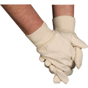 Shield Decorator General Purpose Cotton Gloves, Cream Colour, Knit Wrist, Paint Absorbent, Unbleached Cotton, No Skin Exposure